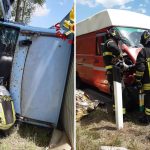 Schianto tra furgoni sulla 131 dcn, uno si ribalta: feriti i due conducenti