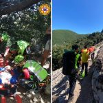 Turista cade a Gorropu, troppo vento per l'elicottero: due chilometri in barella