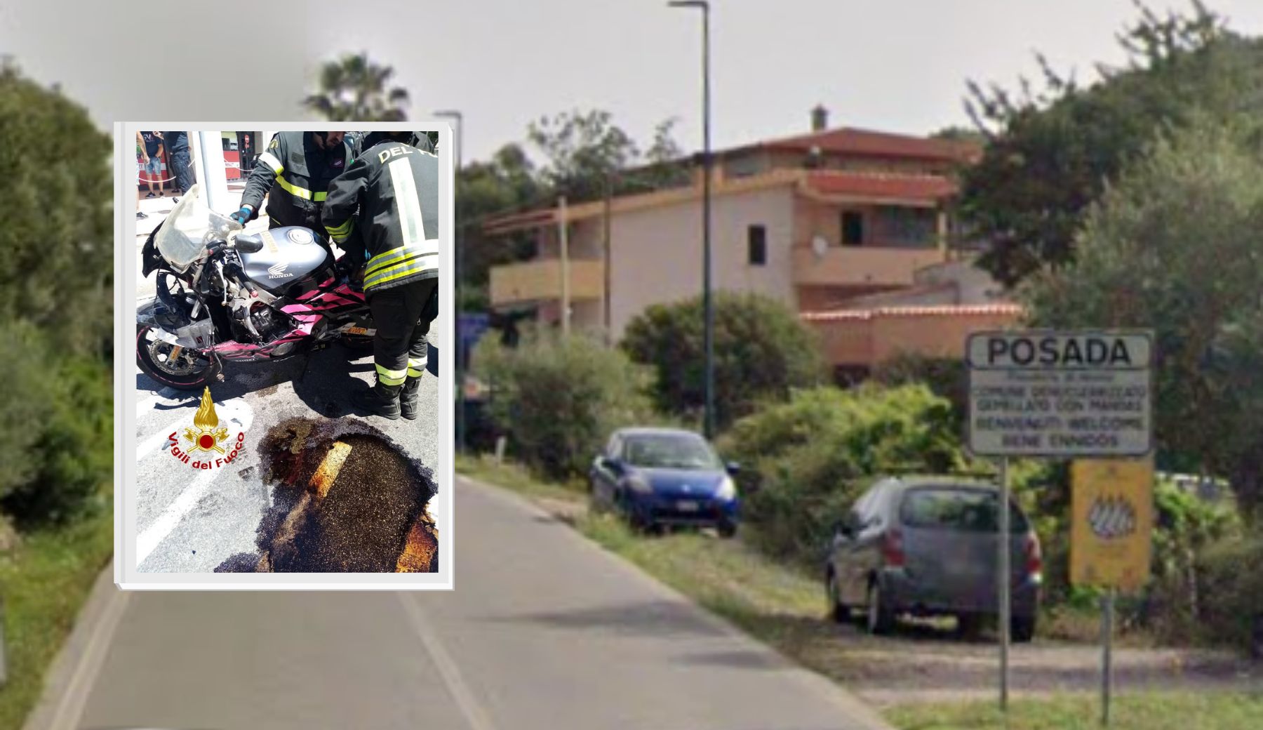 Incidente tra auto e moto nel centro di Posada, ferito il centauro