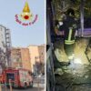 incendio in casa a nuoro, vigili del fuoco in via Kandinskij